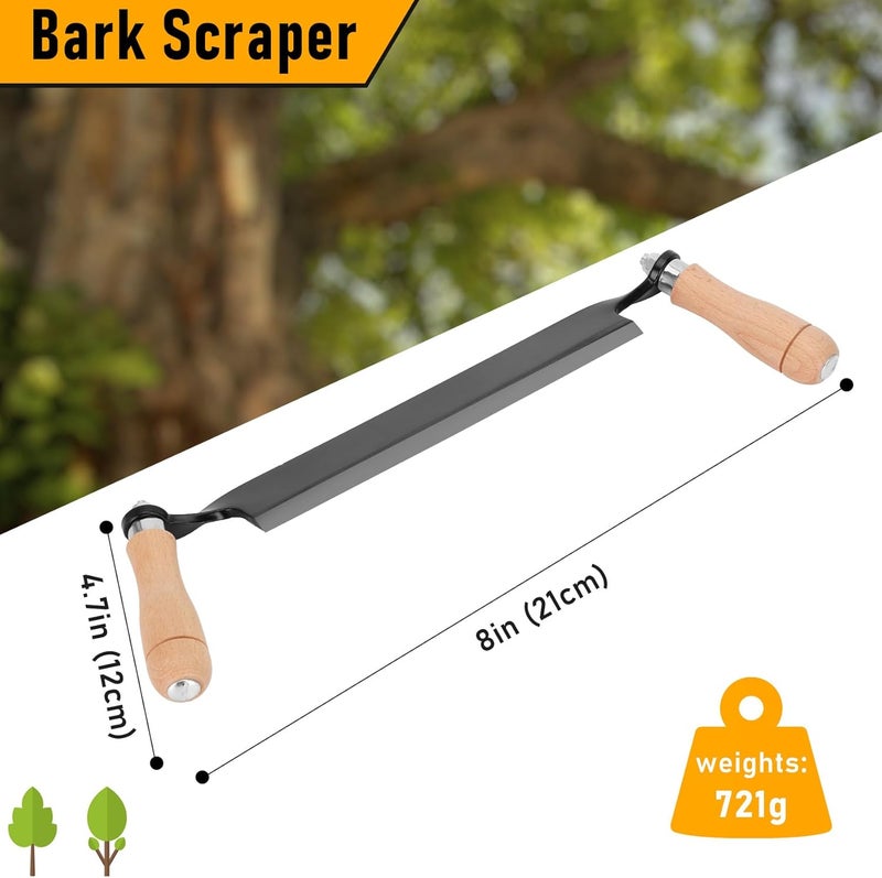 Beendou 8'' Draw Knife,Draw knife debarking tool,Curved Draw Knife Draw Shave Tool Woodworking Debarking Hand Tool, Wood Razor Shaving Wood Barking Tool,Bark Peeler,Drawing Knife, Draw Shave - Image 4